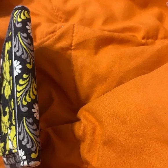 Vera Bradley Yellow, White, Black & Gray Floral Quilted Wallet - Picture 6 of 7